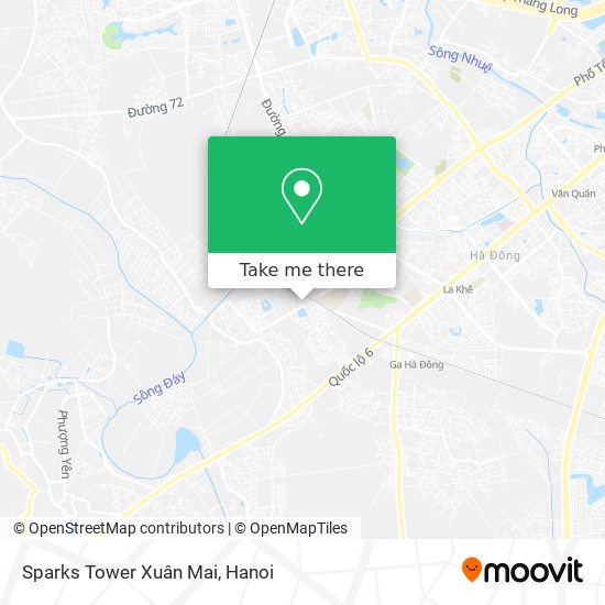 Sparks Tower Xuân Mai map