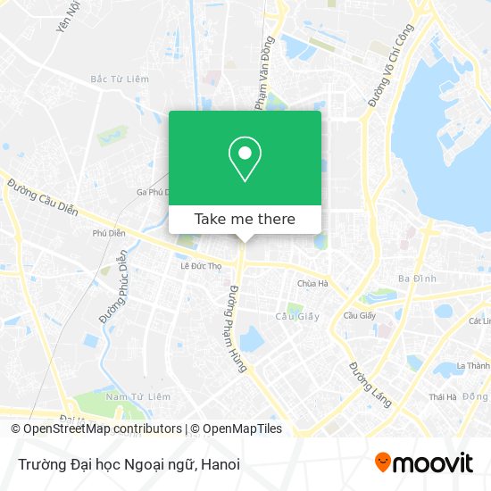 Trường Đại học Ngoại ngữ map