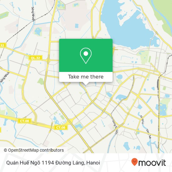 Quán Huế Ngõ 1194 Đường Láng map