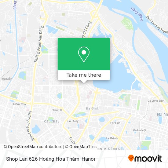 Shop Lan 626 Hoàng Hoa Thám map