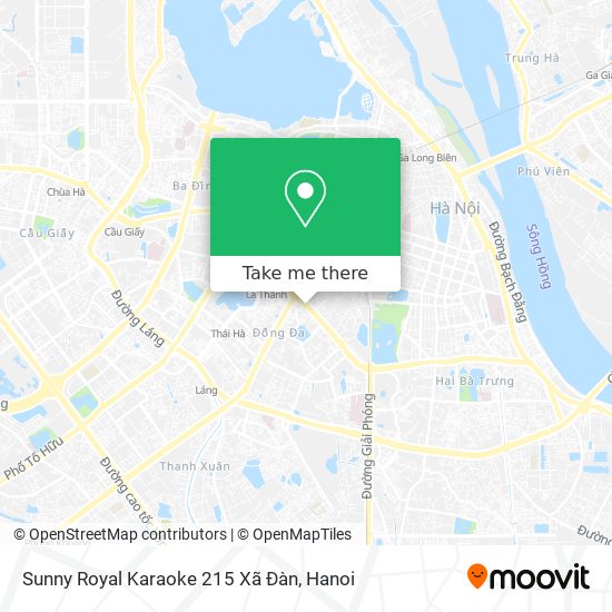 Sunny Royal Karaoke 215 Xã Đàn map