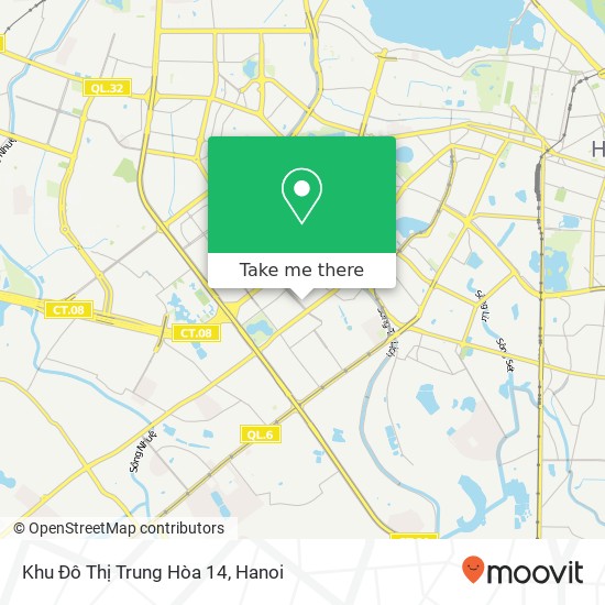 Khu Đô Thị Trung Hòa 14 map
