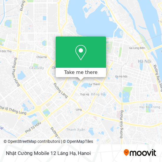 Nhật Cường Mobile 12 Láng Hạ map