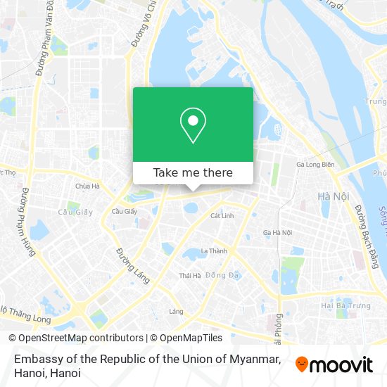 Embassy of the Republic of the Union of Myanmar, Hanoi map