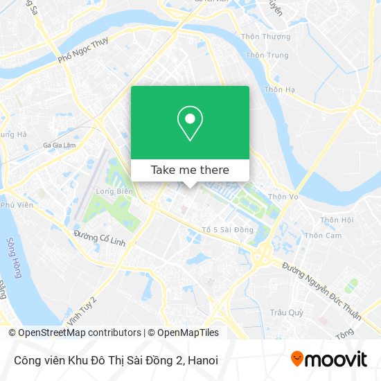 Công viên Khu Đô Thị Sài Đồng 2 map