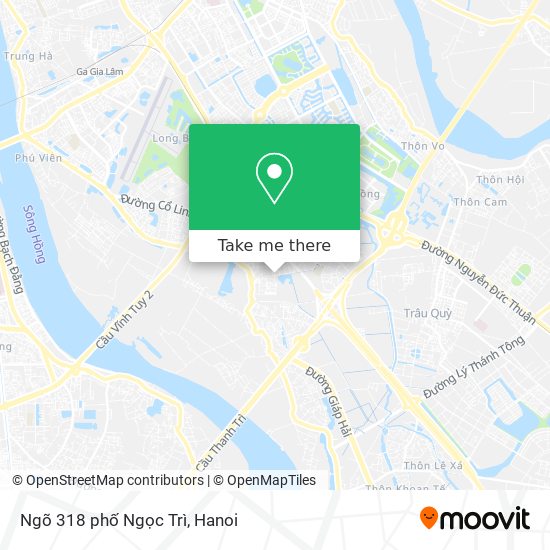 Ngõ 318 phố Ngọc Trì map
