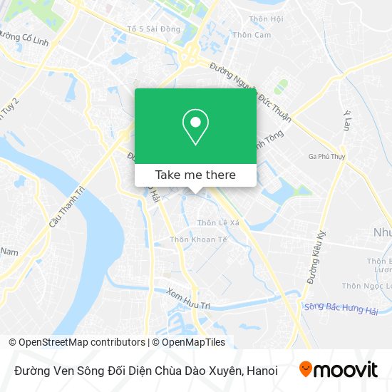 Đường Ven Sông Đối Diện Chùa Dào Xuyên map