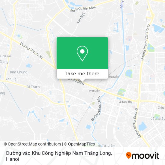 Đường vào Khu Công Nghiệp Nam Thăng Long map
