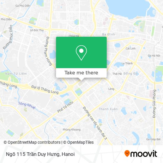 Ngõ 115 Trần Duy Hưng map