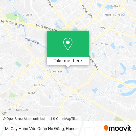 Mì Cay Hana Văn Quán Hà Đông map