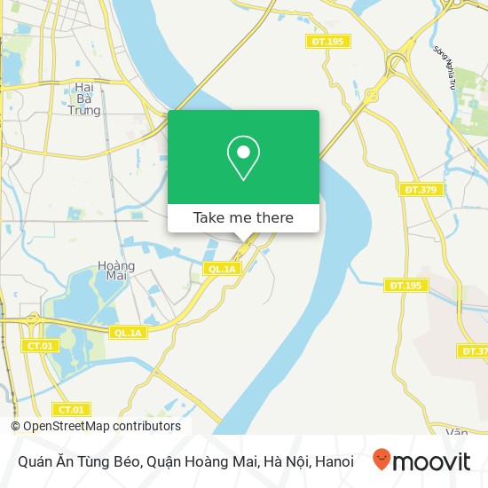 Quán Ăn Tùng Béo, Quận Hoàng Mai, Hà Nội map