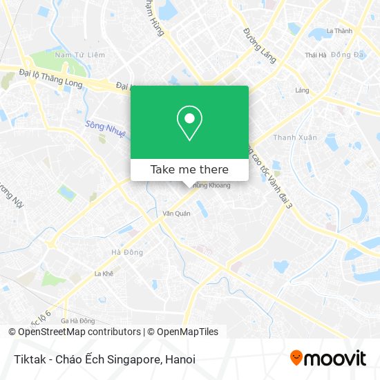 Tiktak - Cháo Ếch Singapore map
