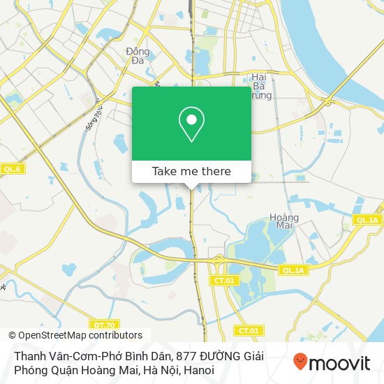 Thanh Vân-Cơm-Phở Bình Dân, 877 ĐƯỜNG Giải Phóng Quận Hoàng Mai, Hà Nội map