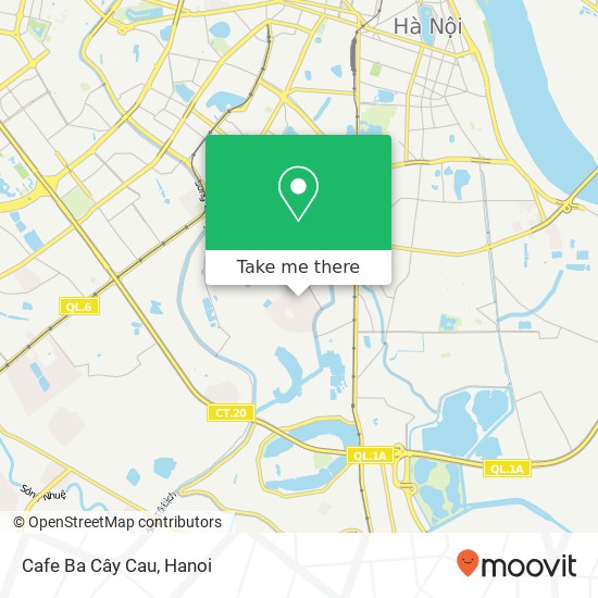 Cafe Ba Cây Cau, Quận Hoàng Mai, Hà Nội map