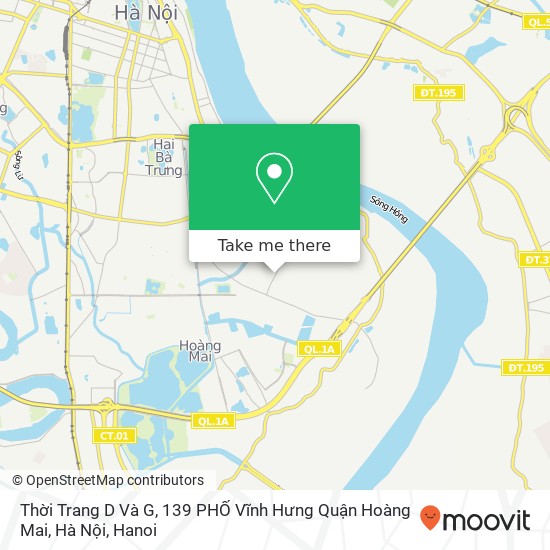 Thời Trang D Và G, 139 PHỐ Vĩnh Hưng Quận Hoàng Mai, Hà Nội map