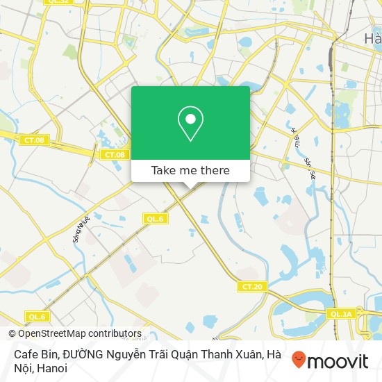 Cafe Bin, ĐƯỜNG Nguyễn Trãi Quận Thanh Xuân, Hà Nội map