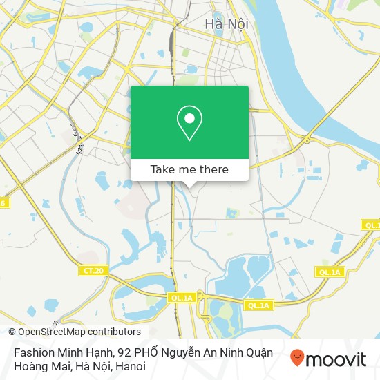 Fashion Minh Hạnh, 92 PHỐ Nguyễn An Ninh Quận Hoàng Mai, Hà Nội map