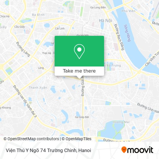 Viện Thú Y Ngõ 74 Trường Chinh map