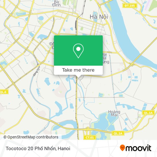 Tocotoco 20 Phố Nhổn map