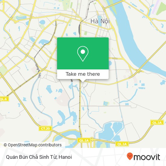 Quán Bún Chả Sinh Từ, Quận Hai Bà Trưng, Hà Nội map