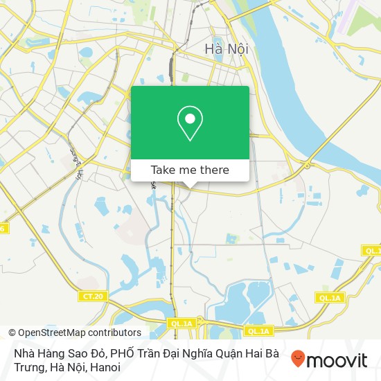 Nhà Hàng Sao Đỏ, PHỐ Trần Đại Nghĩa Quận Hai Bà Trưng, Hà Nội map