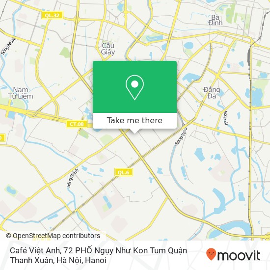 Café Việt Anh, 72 PHỐ Ngụy Như Kon Tum Quận Thanh Xuân, Hà Nội map