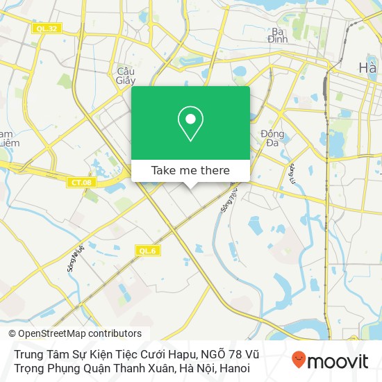 Trung Tâm Sự Kiện Tiệc Cưới Hapu, NGÕ 78 Vũ Trọng Phụng Quận Thanh Xuân, Hà Nội map