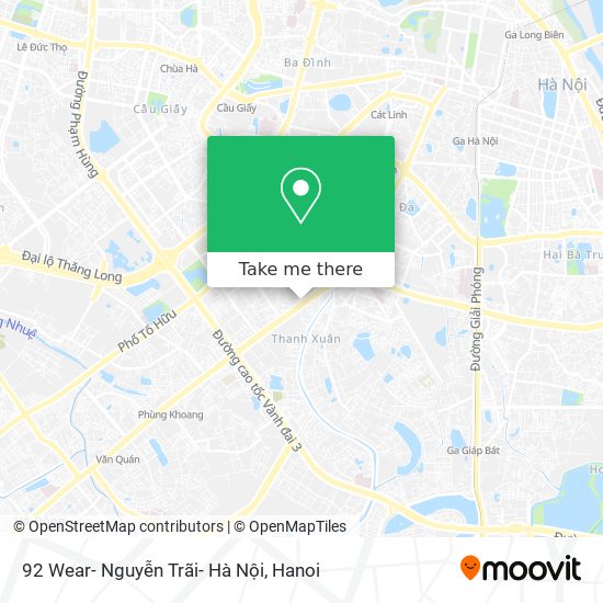 92 Wear- Nguyễn Trãi- Hà Nội map