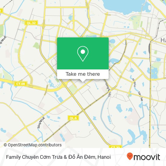 Family Chuyên Cơm Trưa & Đồ Ăn Đêm, Quận Thanh Xuân, Hà Nội map