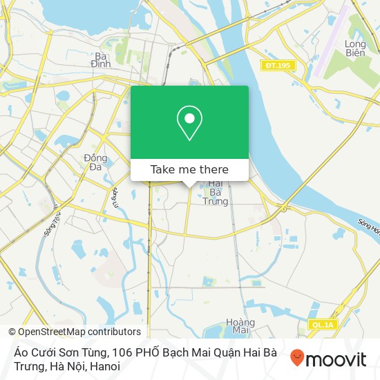 Áo Cưới Sơn Tùng, 106 PHỐ Bạch Mai Quận Hai Bà Trưng, Hà Nội map