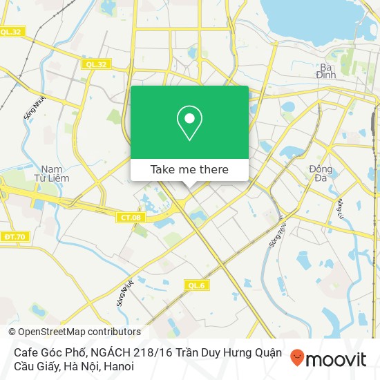 Cafe Góc Phố, NGÁCH 218 / 16 Trần Duy Hưng Quận Cầu Giấy, Hà Nội map