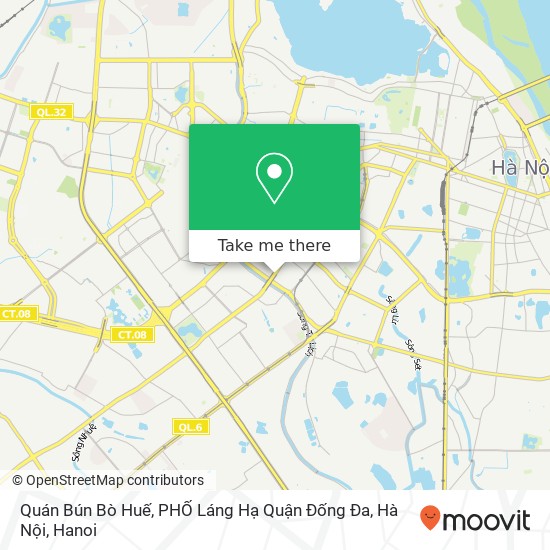 Quán Bún Bò Huế, PHỐ Láng Hạ Quận Đống Đa, Hà Nội map