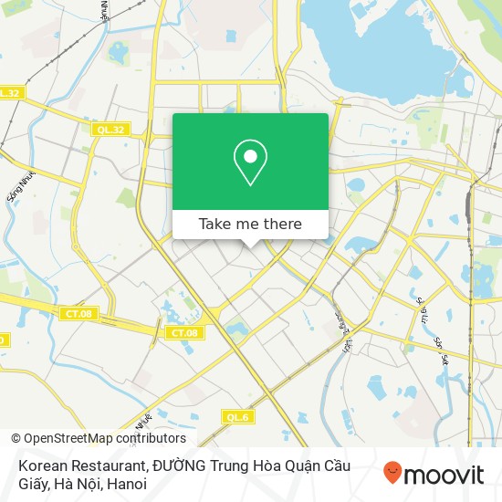 Korean Restaurant, ĐƯỜNG Trung Hòa Quận Cầu Giấy, Hà Nội map