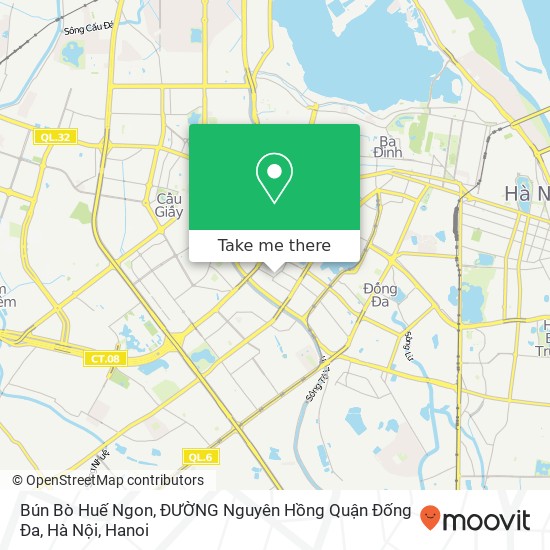 Bún Bò Huế Ngon, ĐƯỜNG Nguyên Hồng Quận Đống Đa, Hà Nội map