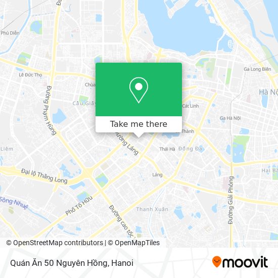 Quán Ăn 50 Nguyên Hồng map