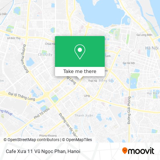 Cafe Xưa 11 Vũ Ngọc Phan map