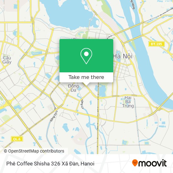 Phê Coffee Shisha 326 Xã Đàn map