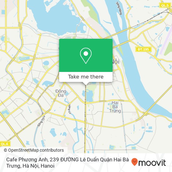 Cafe Phương Anh, 239 ĐƯỜNG Lê Duẩn Quận Hai Bà Trưng, Hà Nội map