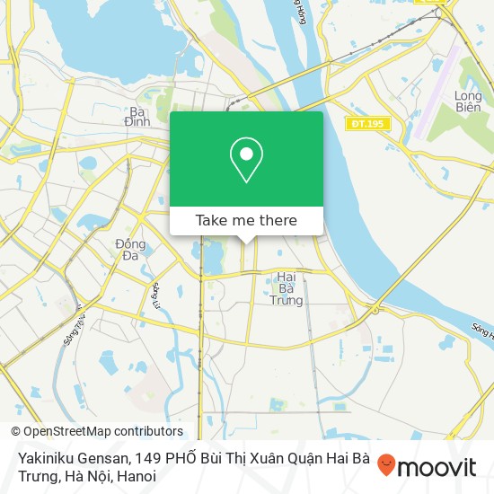 Yakiniku Gensan, 149 PHỐ Bùi Thị Xuân Quận Hai Bà Trưng, Hà Nội map