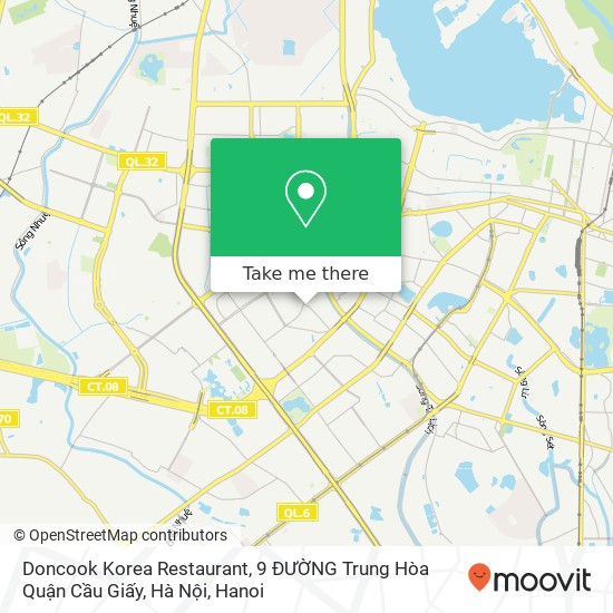 Doncook Korea Restaurant, 9 ĐƯỜNG Trung Hòa Quận Cầu Giấy, Hà Nội map