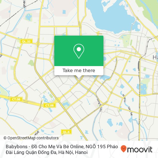 Babybons - Đồ Cho Mẹ Và Bé Online, NGÕ 195 Pháo Đài Láng Quận Đống Đa, Hà Nội map