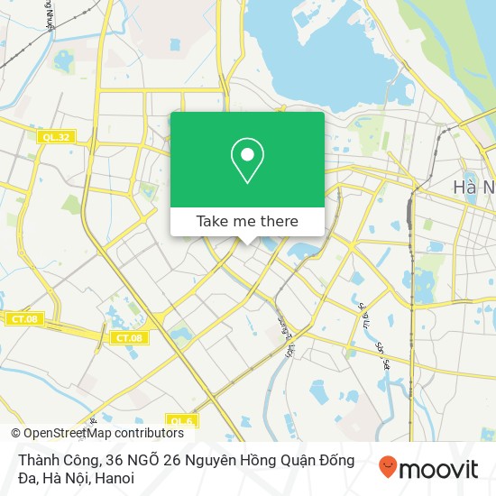 Thành Công, 36 NGÕ 26 Nguyên Hồng Quận Đống Đa, Hà Nội map