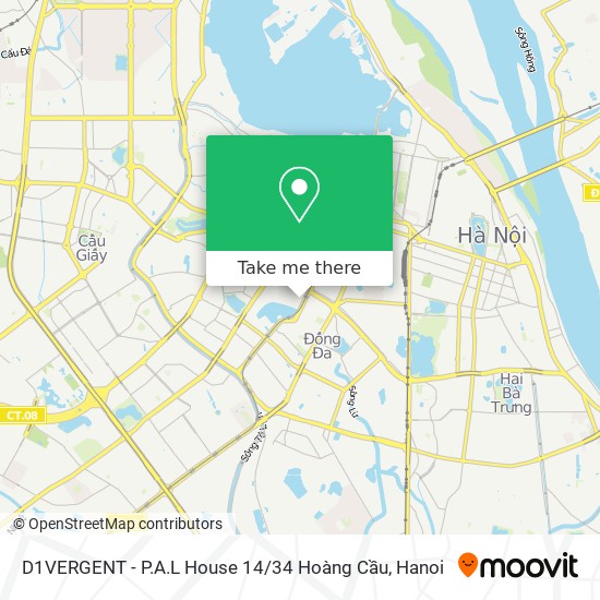 D1VERGENT - P.A.L House 14 / 34 Hoàng Cầu map