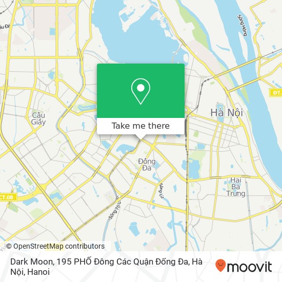 Dark Moon, 195 PHỐ Đông Các Quận Đống Đa, Hà Nội map