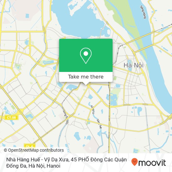 Nhà Hàng Huế - Vỹ Dạ Xưa, 45 PHỐ Đông Các Quận Đống Đa, Hà Nội map