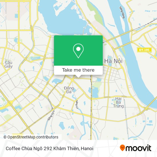 Coffee Chùa Ngõ 292 Khâm Thiên map