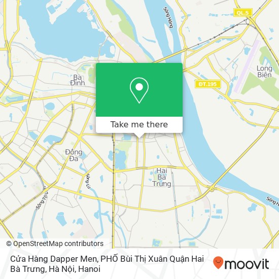 Cửa Hàng Dapper Men, PHỐ Bùi Thị Xuân Quận Hai Bà Trưng, Hà Nội map