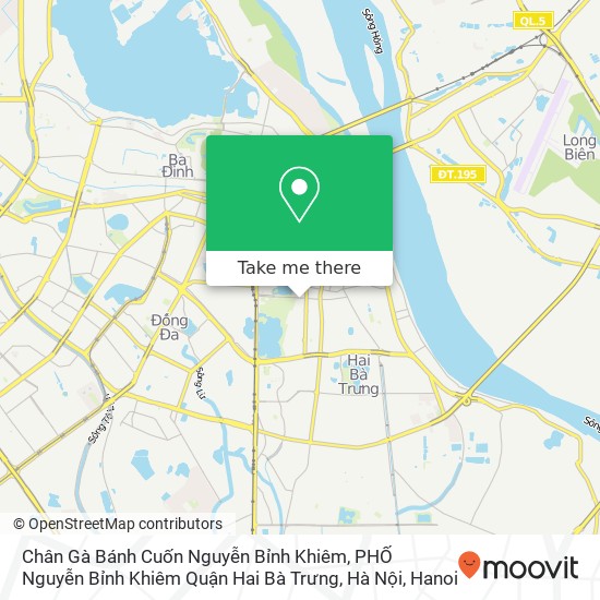 Chân Gà Bánh Cuốn Nguyễn Bỉnh Khiêm, PHỐ Nguyễn Bỉnh Khiêm Quận Hai Bà Trưng, Hà Nội map