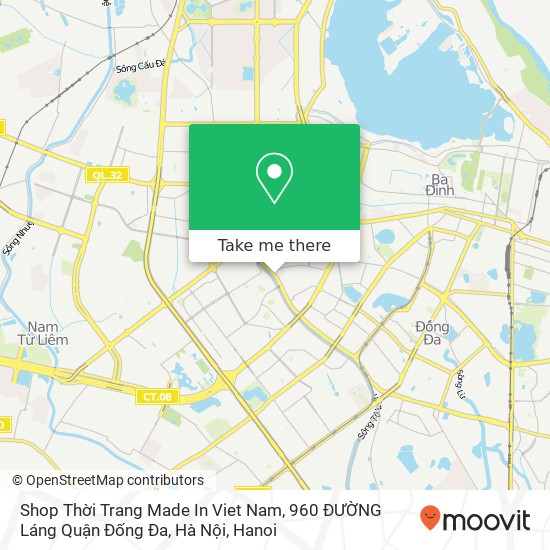 Shop Thời Trang Made In Viet Nam, 960 ĐƯỜNG Láng Quận Đống Đa, Hà Nội map