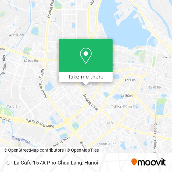 C - La Cafe 157A Phố Chùa Láng map